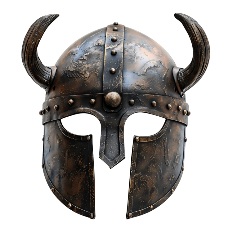 a viking helmet with horns and horns