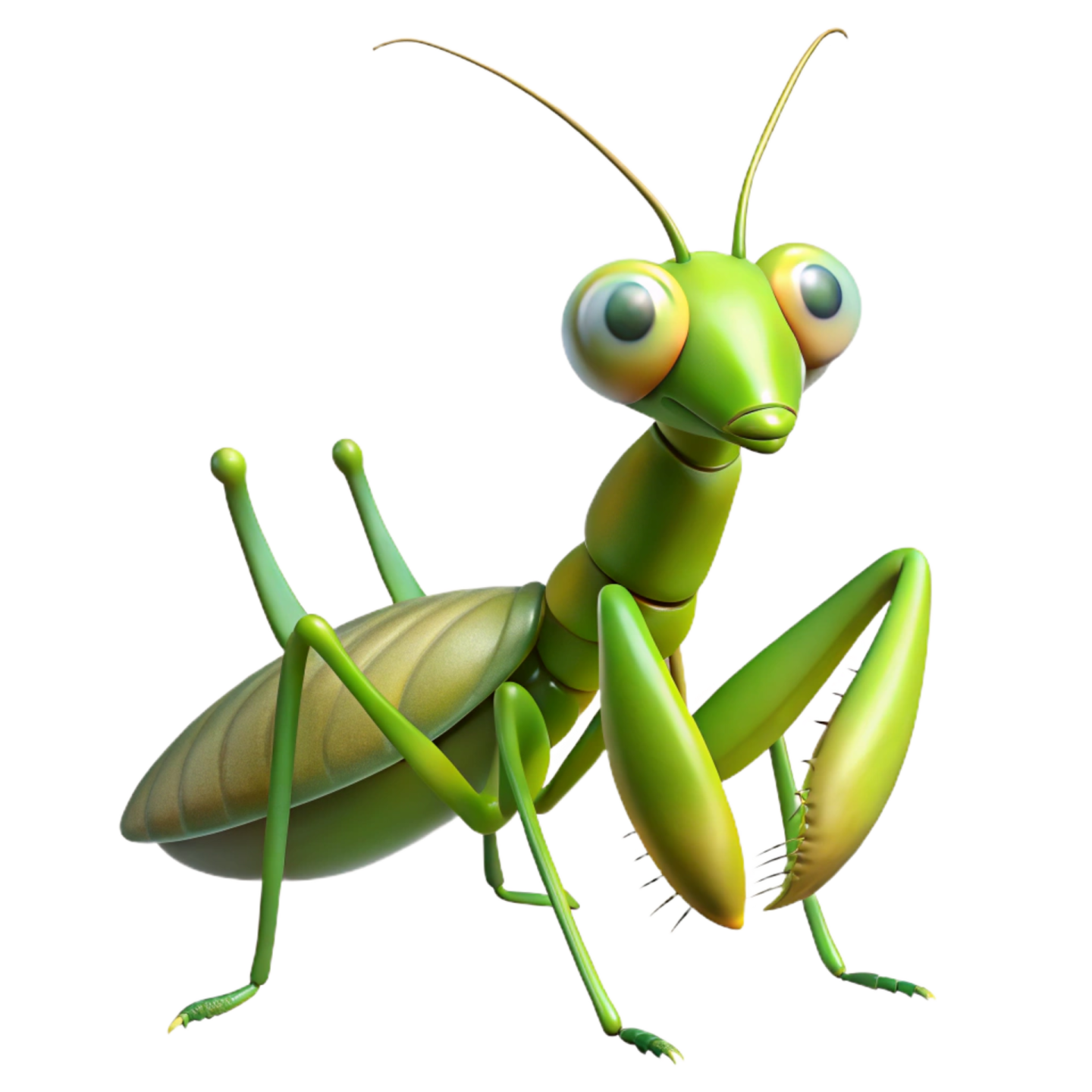 an illustration of a praying mantis