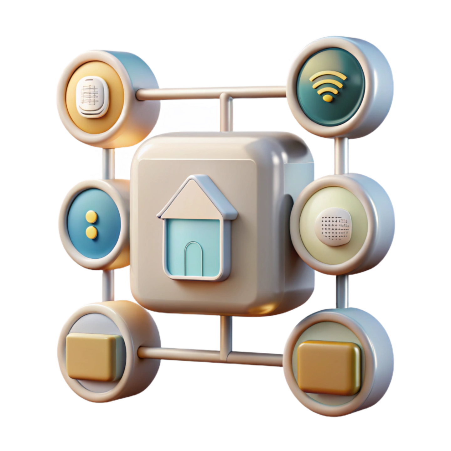 an image of a robot that is connected to a house