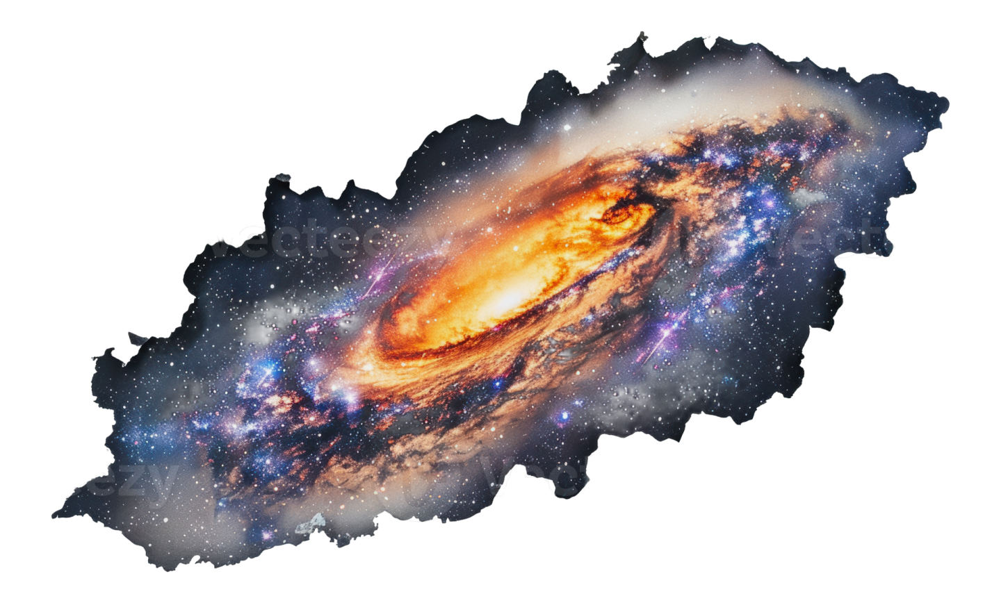 a map of croatia with the shape of a galaxy