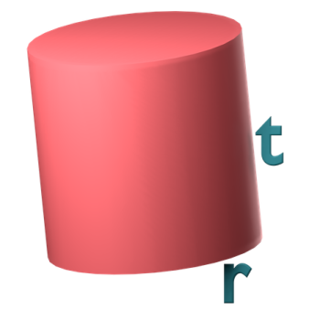 a 3d image of a red cylinder