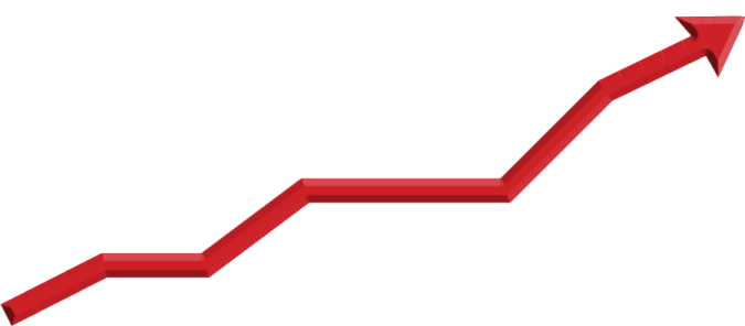 a red arrow pointing up to the top of a graph