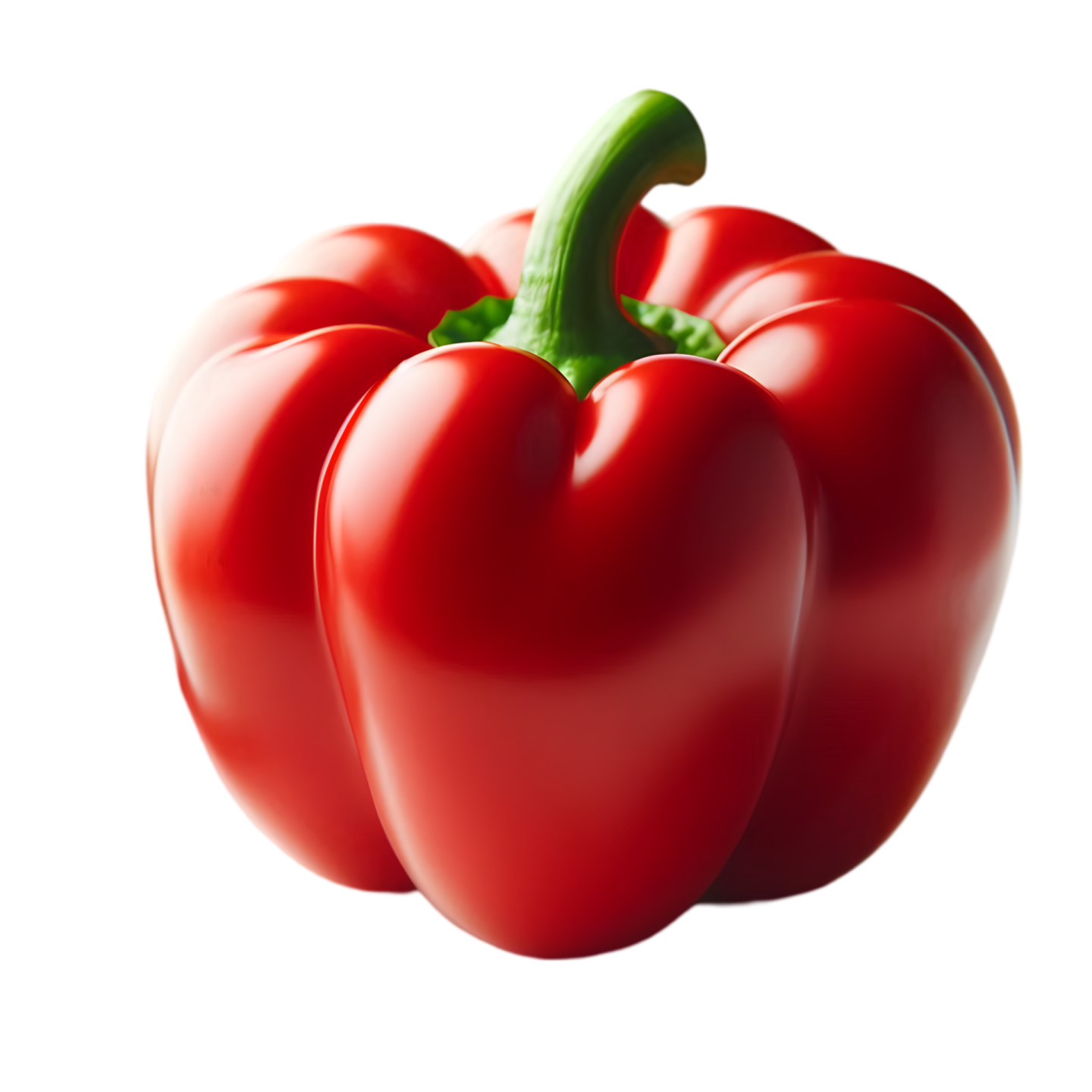 two red peppers on a white background