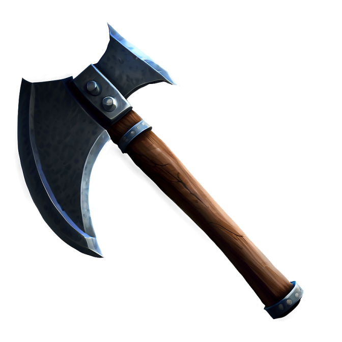 an axe on a white background