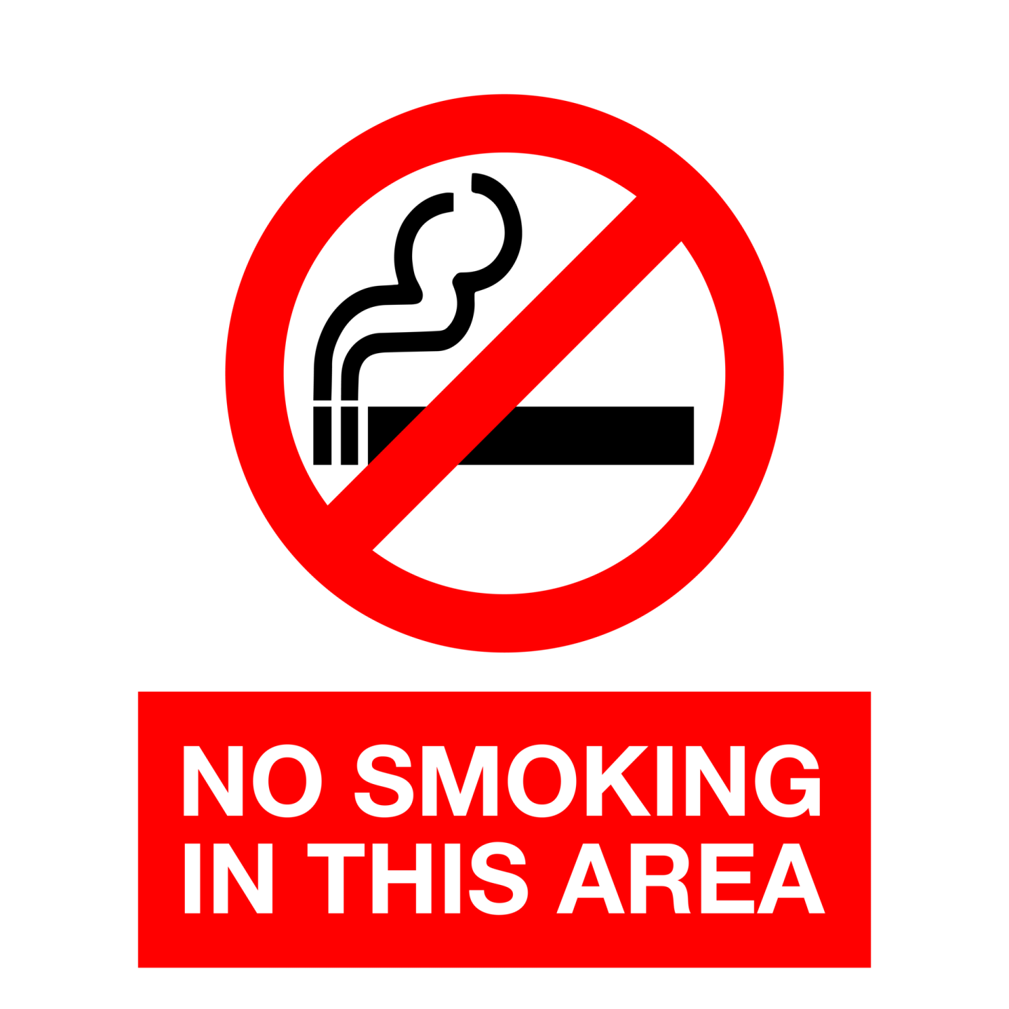 no smoking in this area sign