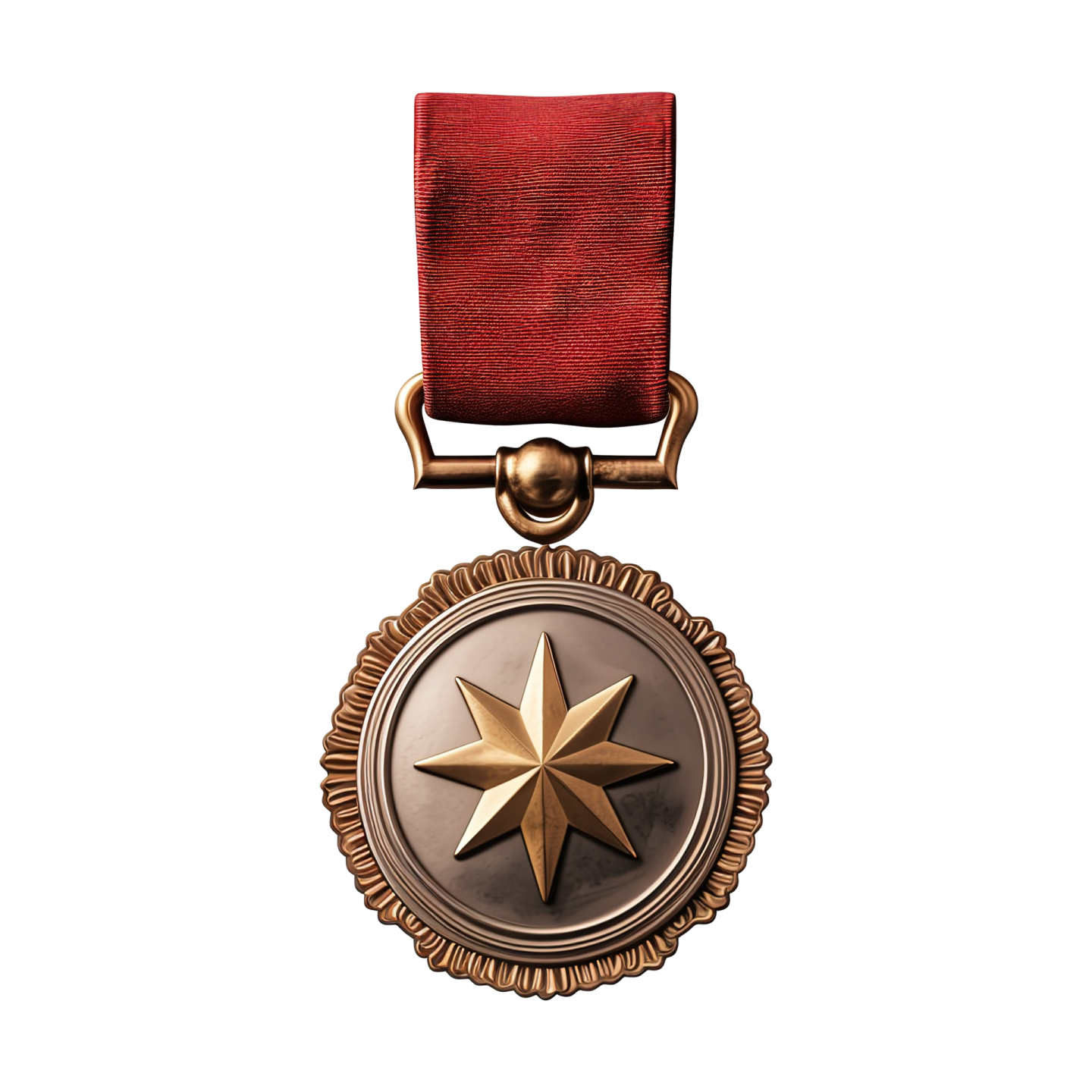 a medal with a star on it