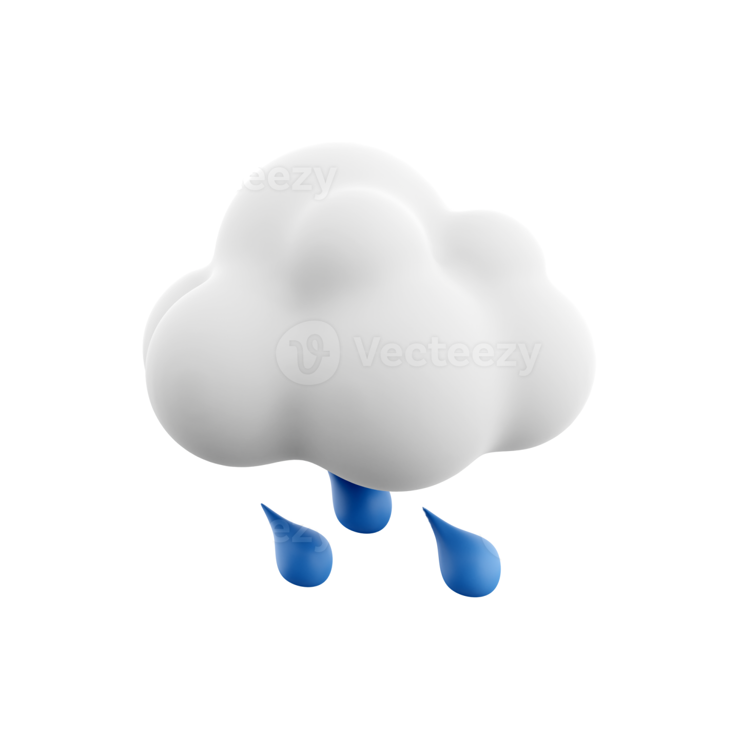 a white cloud with a blue ribbon around it