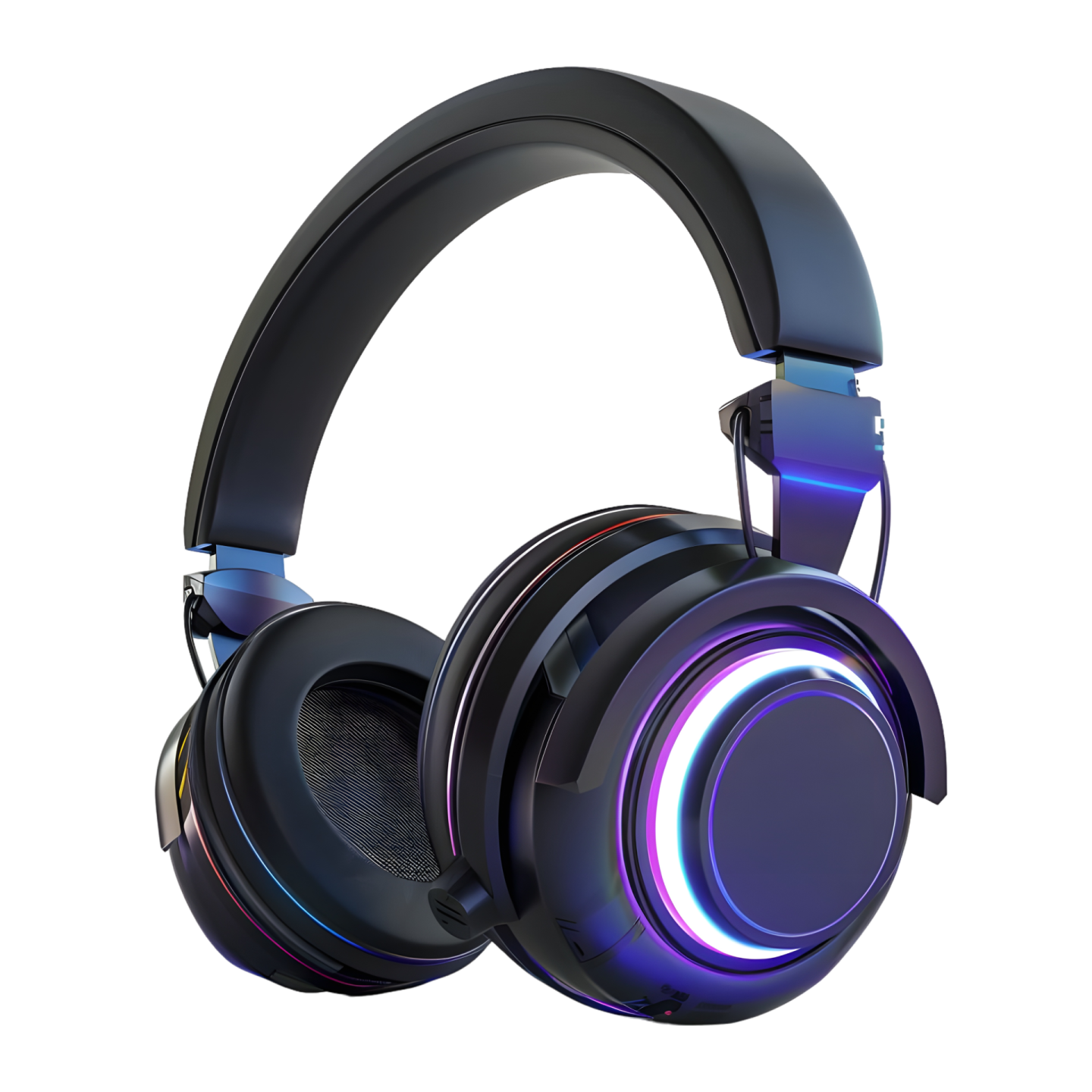 a pair of headphones on a white background