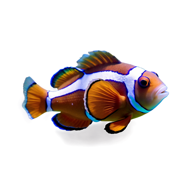 a clown fish on a white background