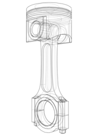 a drawing of a piston