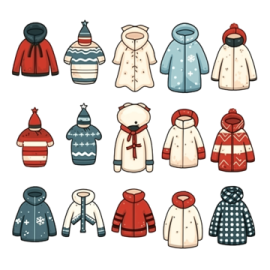 a set of winter clothes