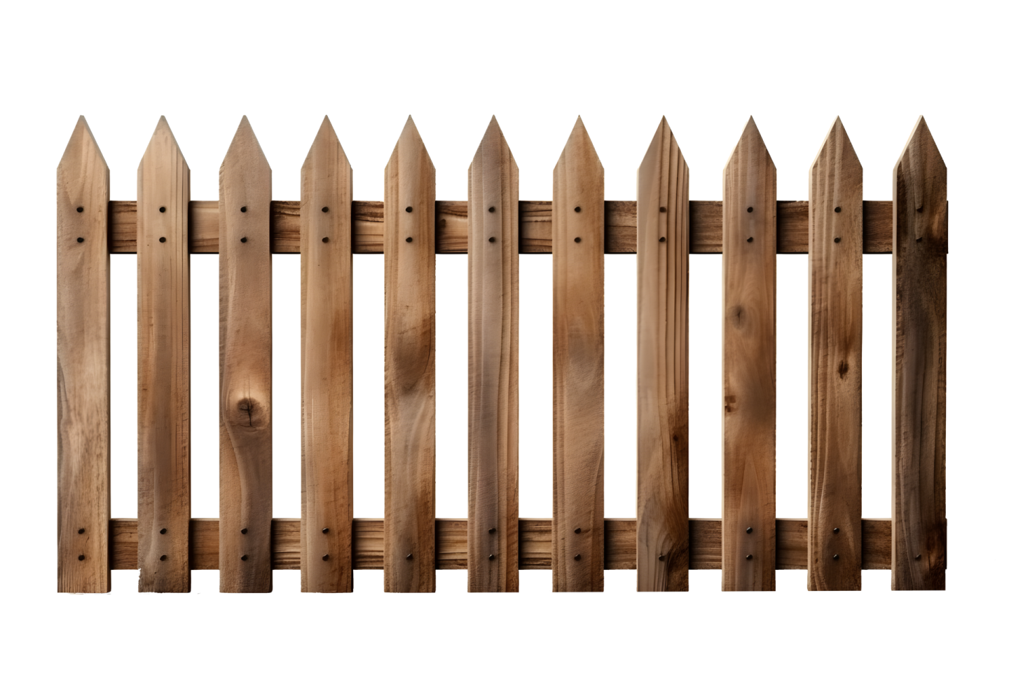 a wooden fence on a white background