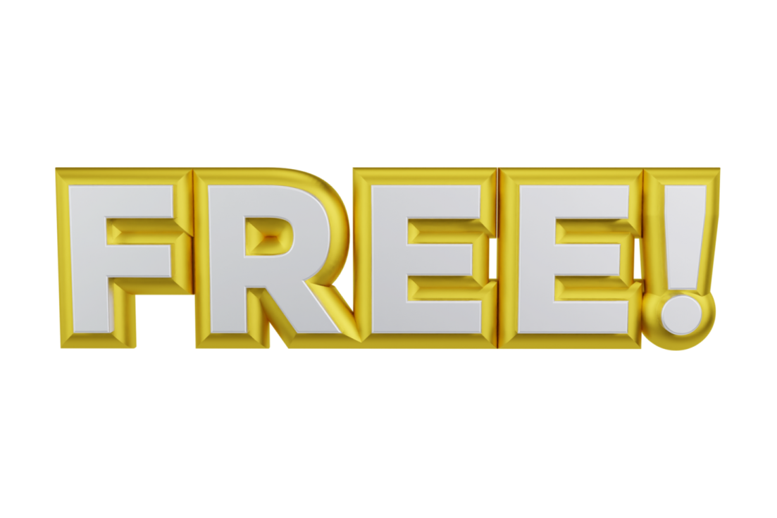the word free on a white background