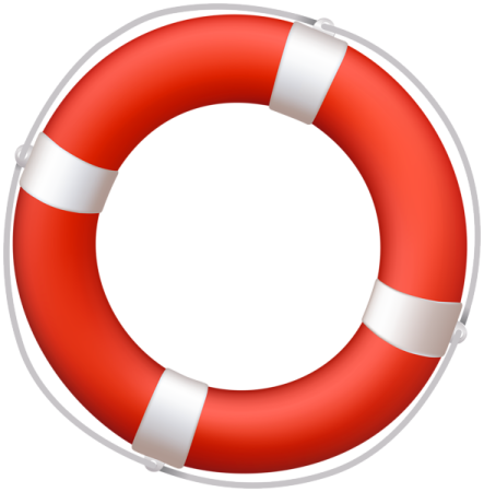 a red and white life preserver