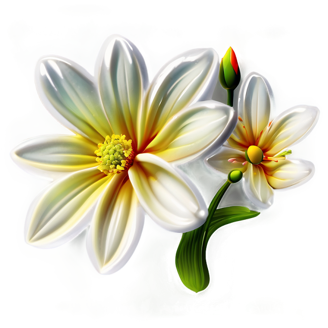 two white flowers