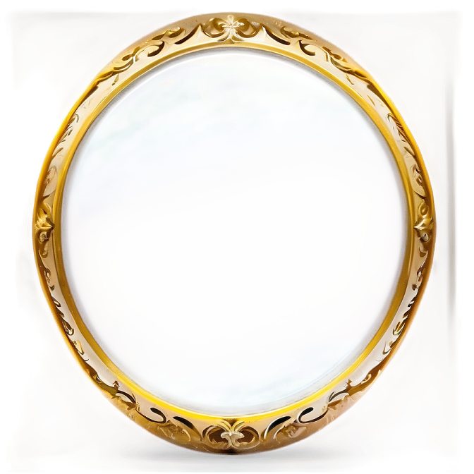 a mirror with a gold frame on it