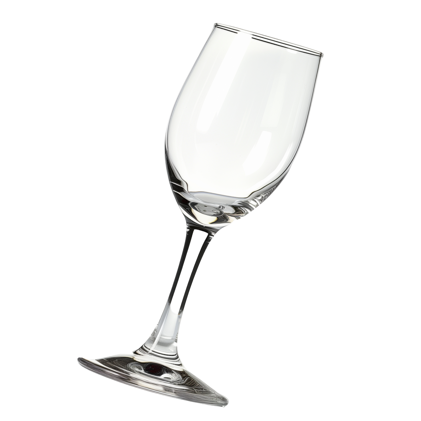 a wine glass on a white background