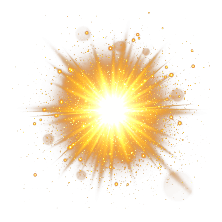 a burst of light on a white background