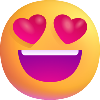 a smiley face with hearts on it