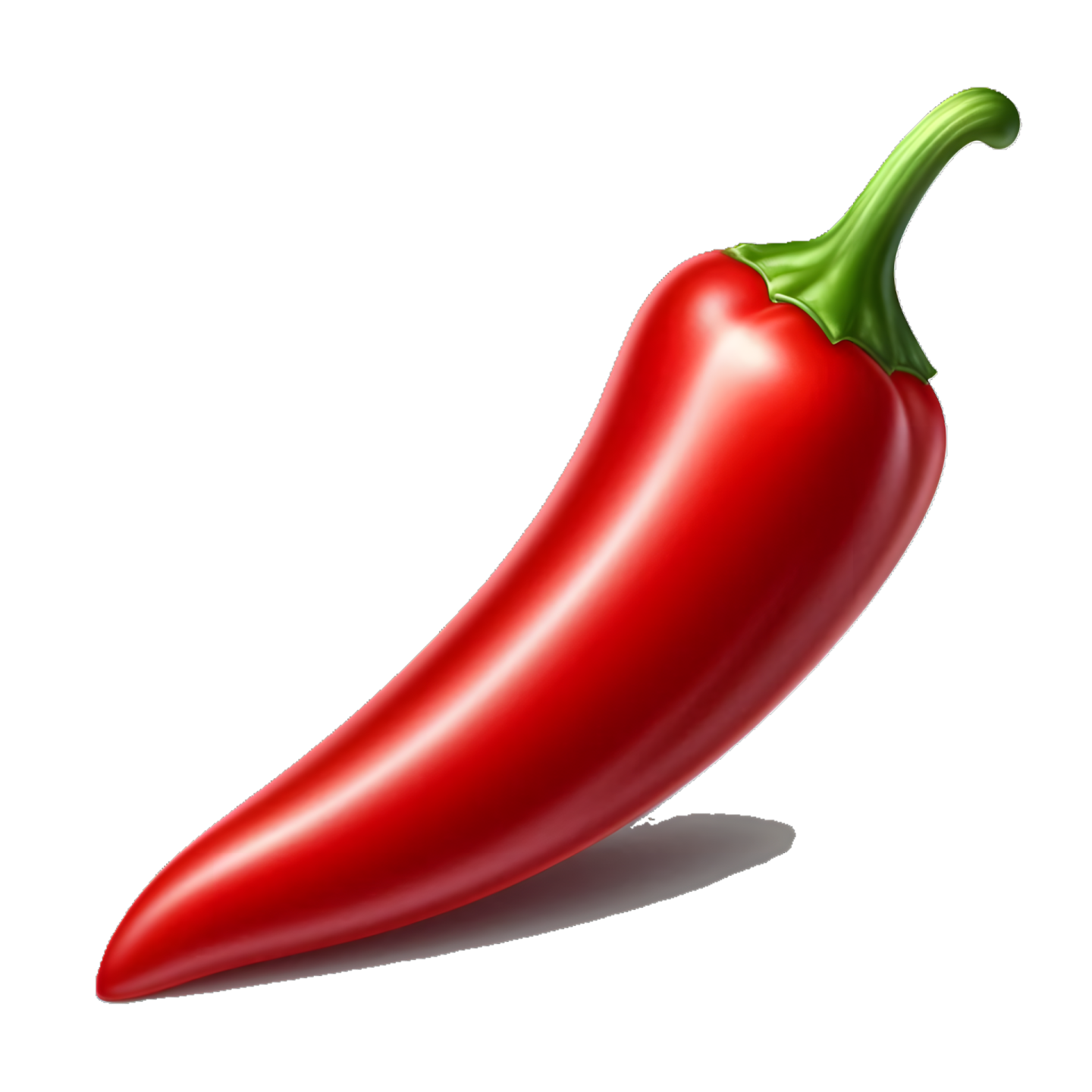 a red chili pepper on a white background