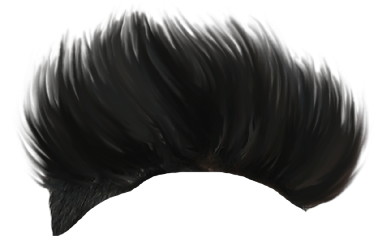 a black and white drawing of a man's hair