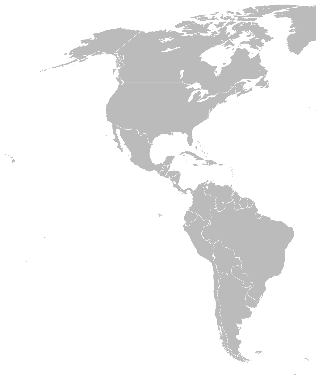 a map of the world with countries