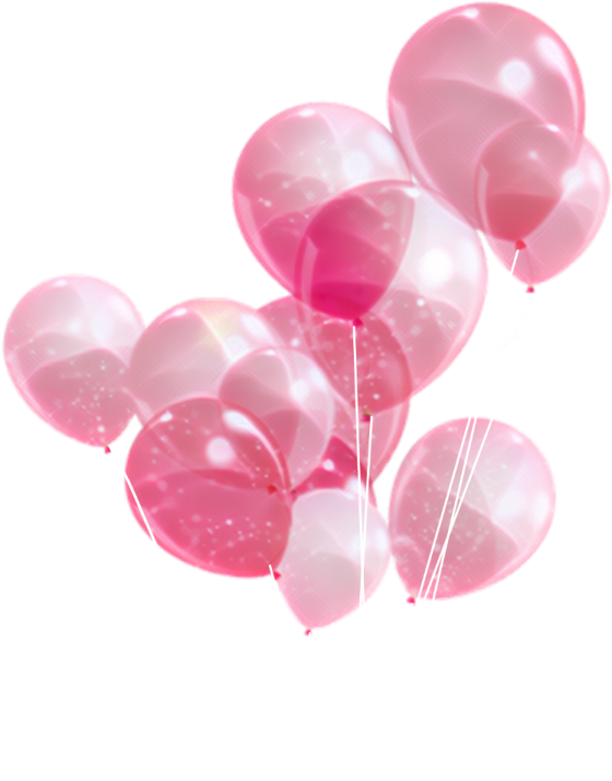 a bunch of pink balloons on a white background