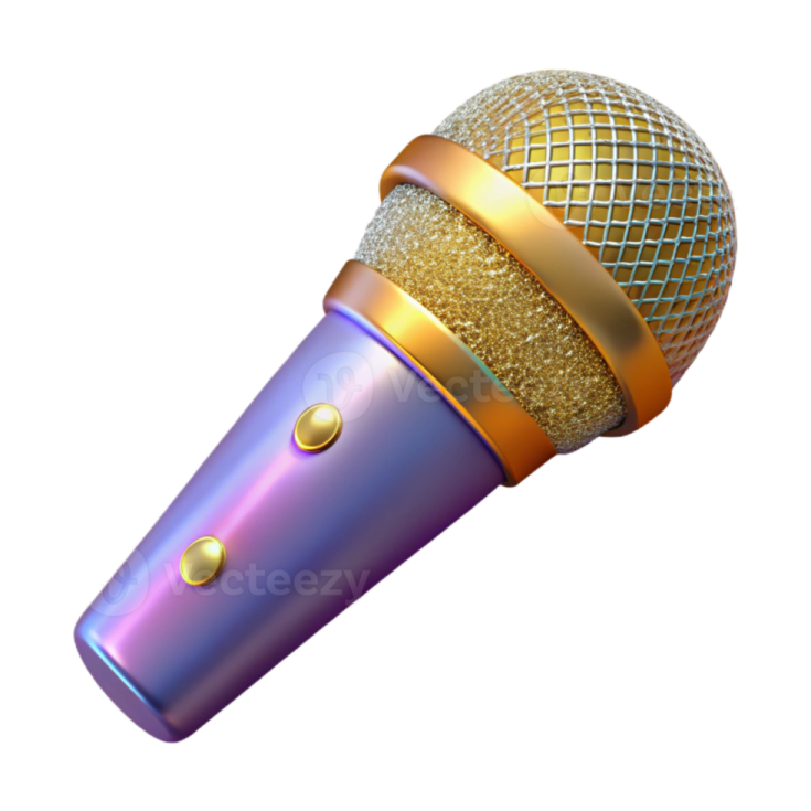 a microphone on a white background
