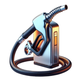 a gas pump with a hose attached to it