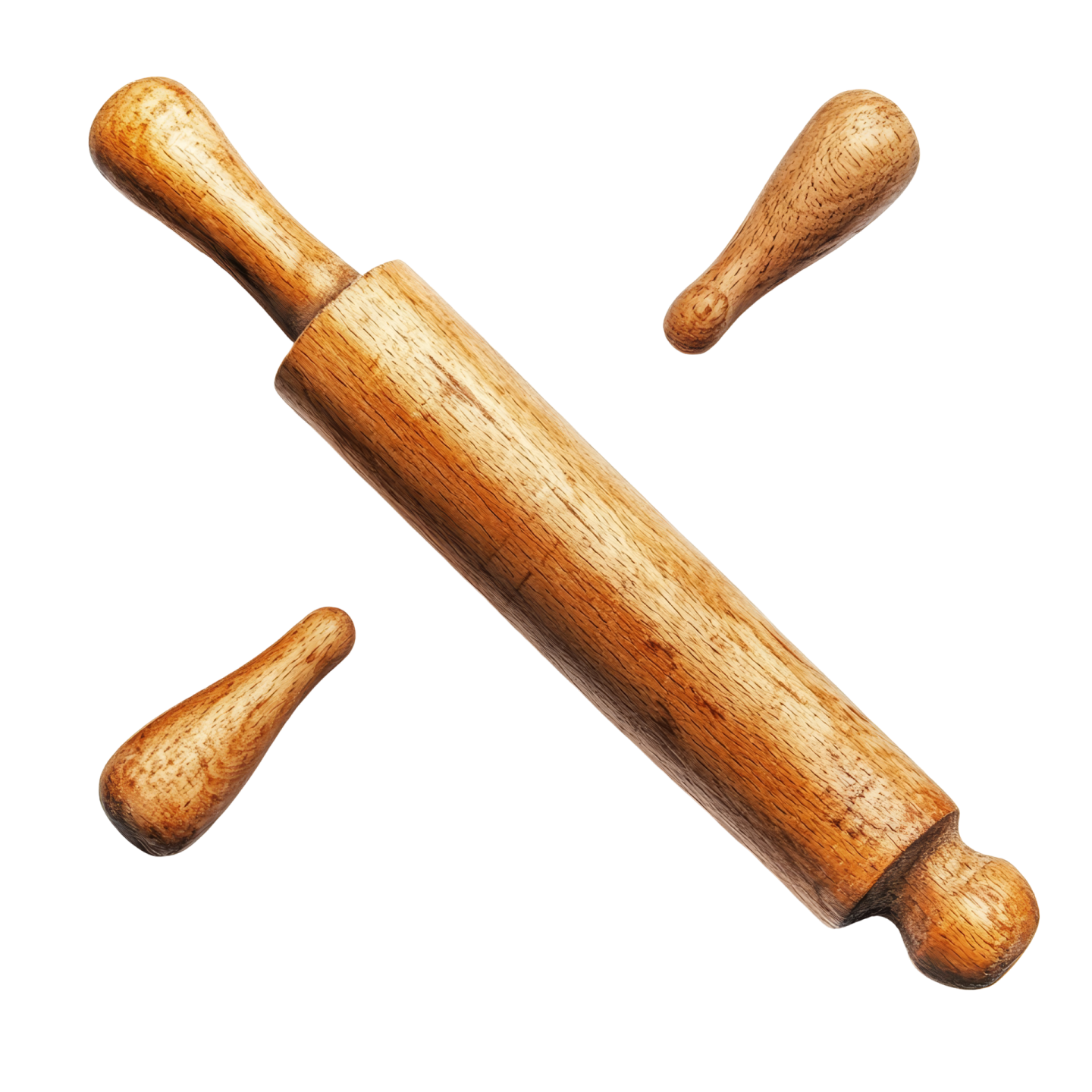 a pair of wooden malls