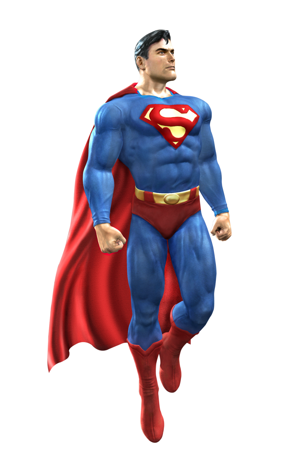 a man in a superman costume is running