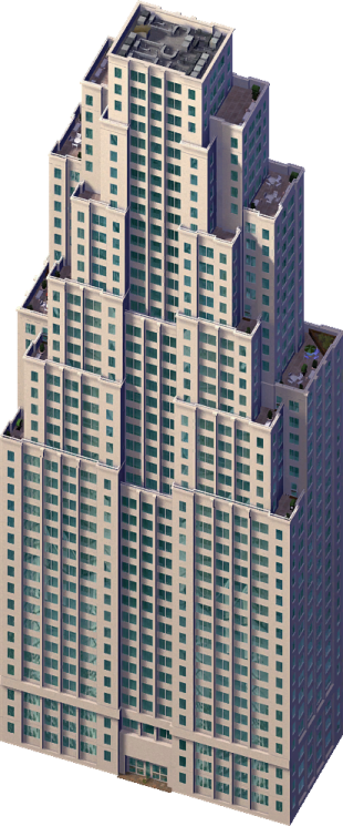 a tall building with many windows and bals
