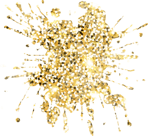 a gold explosion on a white background