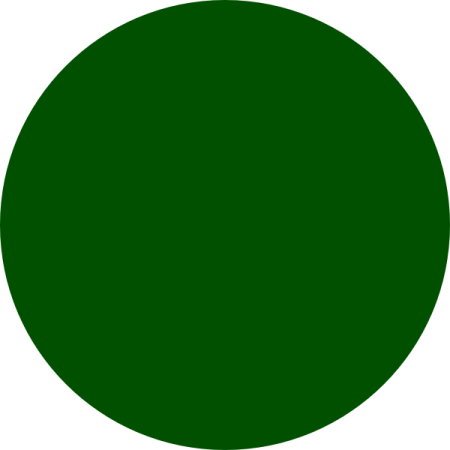 a green circle on a white background