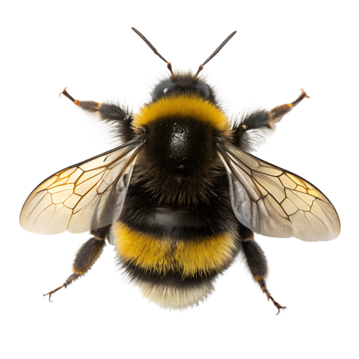 a close up of a bum on a white background