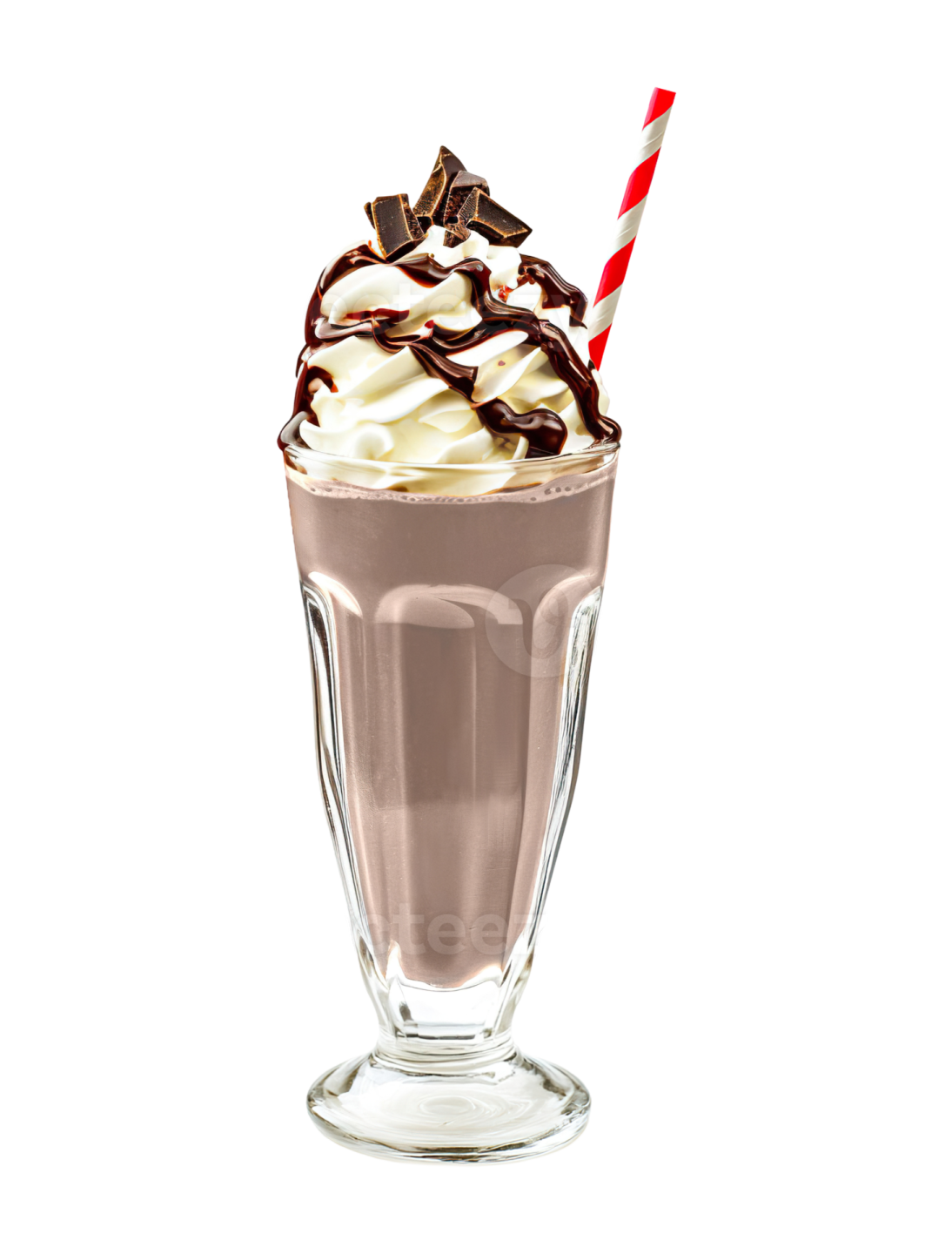 a glass filled with chocolate and whipped cream