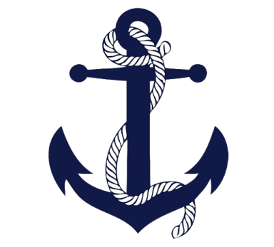 an anchor with a rope around it