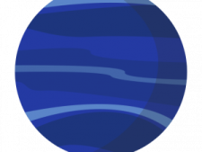 a blue planet with a white background