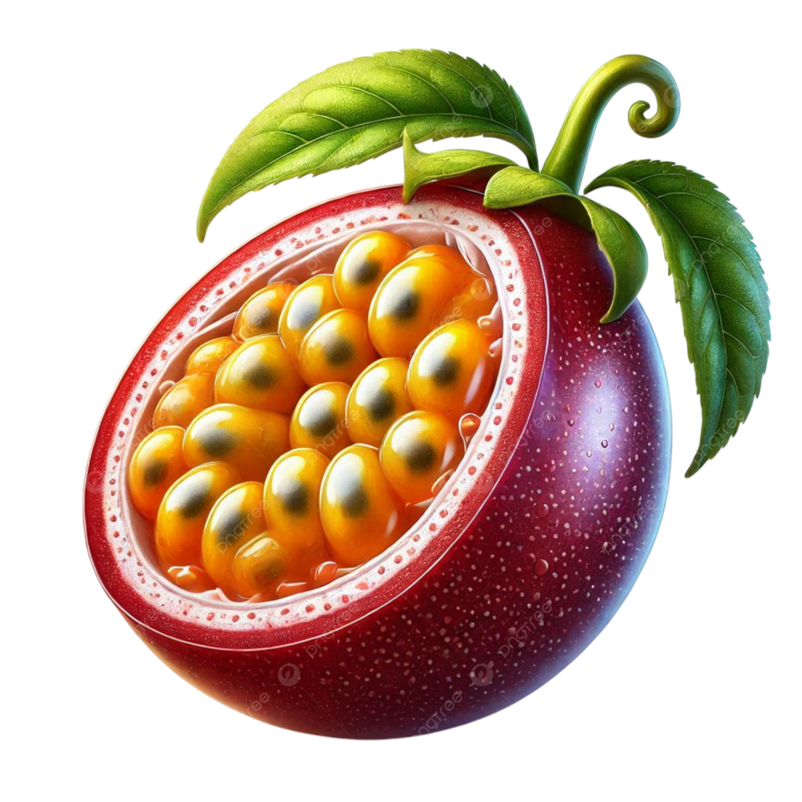 an illustration of a passion fruit