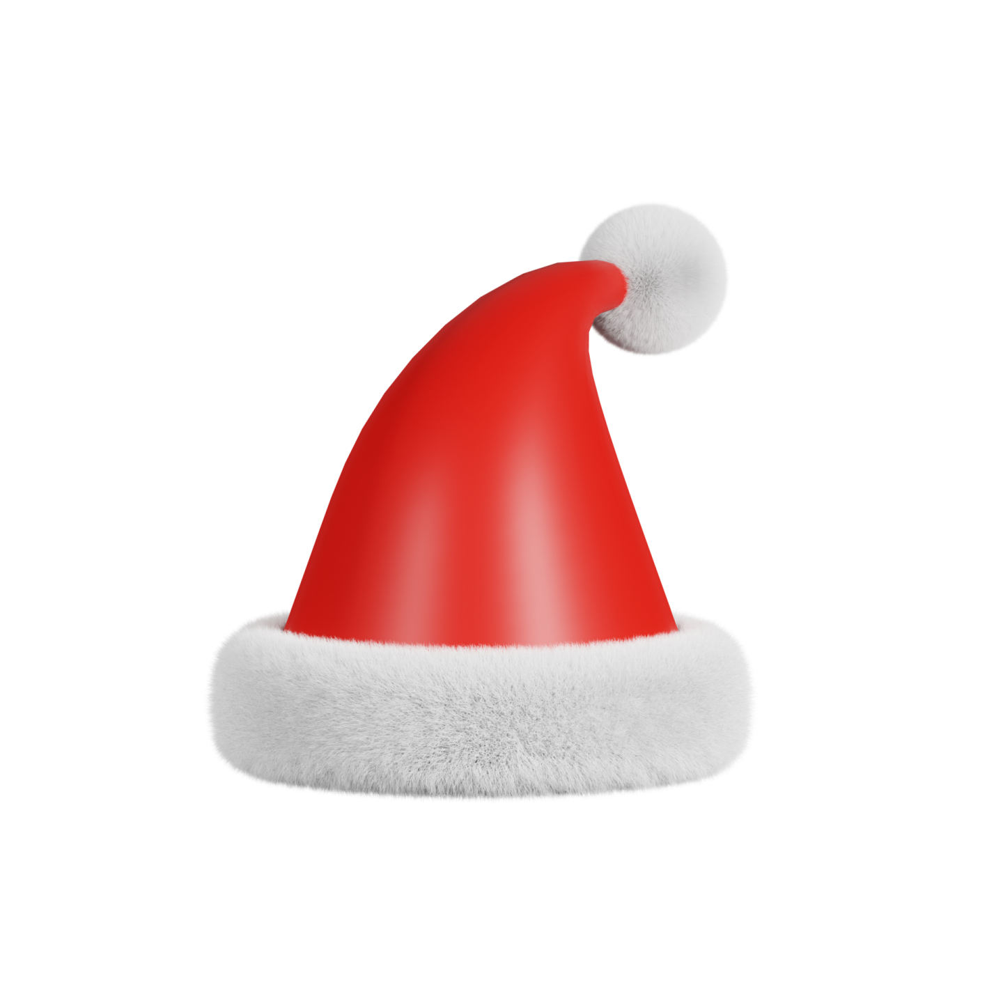 a red santa hat on a white background