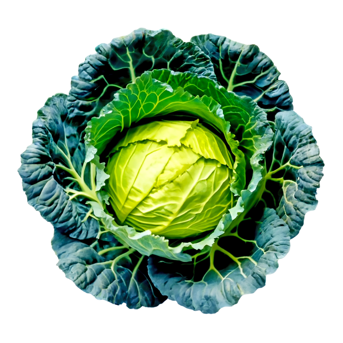 a head of cabbage on a white background