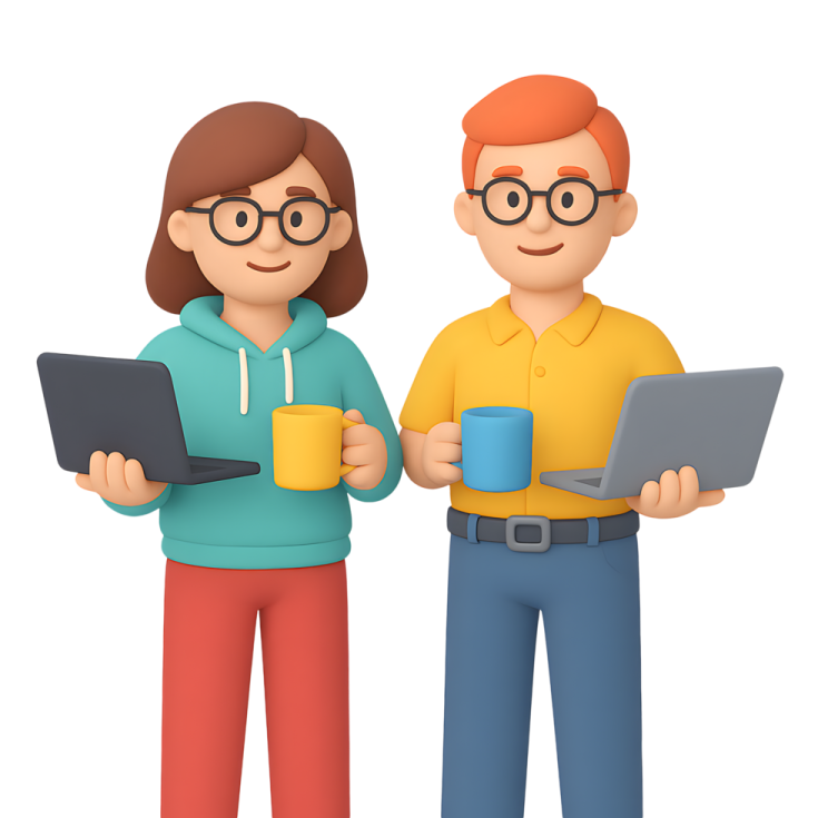 a man and woman standing next to each other people
