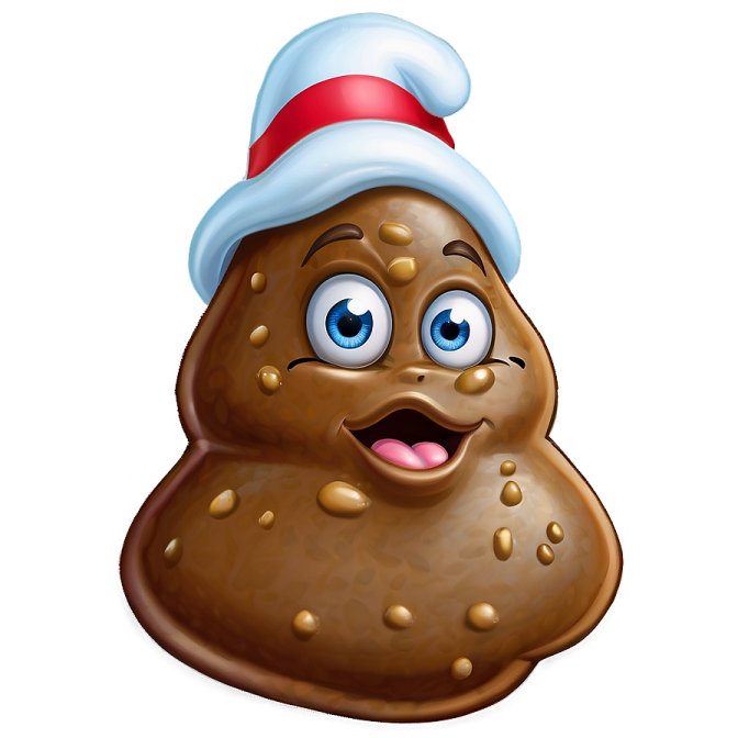 a chocolate covered cookie wearing a santa hat