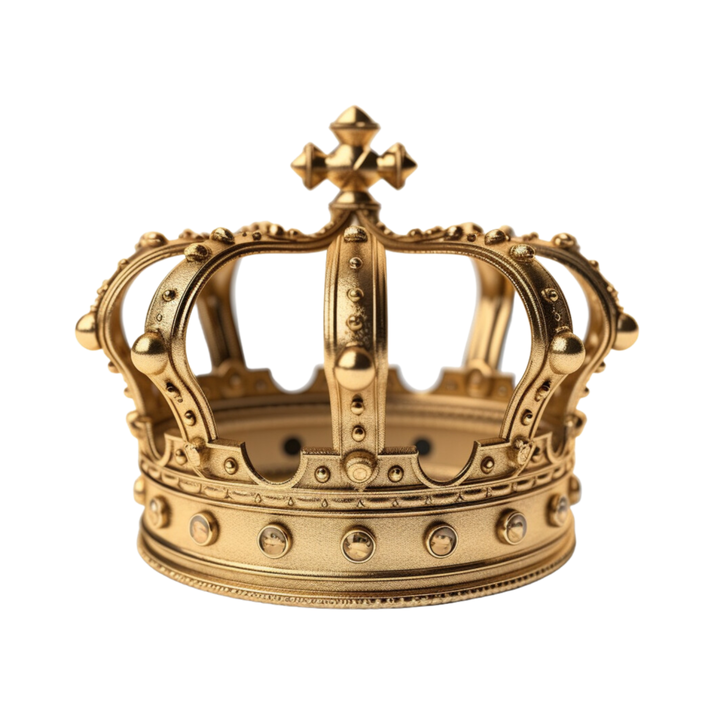 a gold crown on a white background