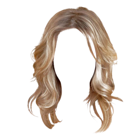 a woman's head with long blonde hair