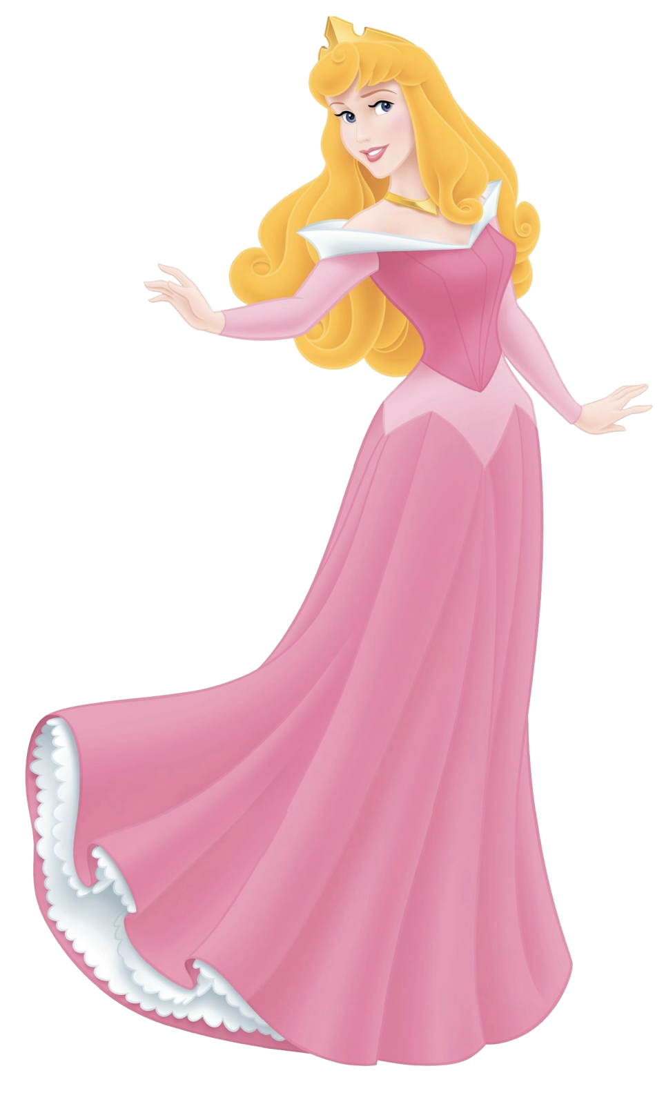 a princess in a pink dress