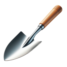 a shovel on a white background