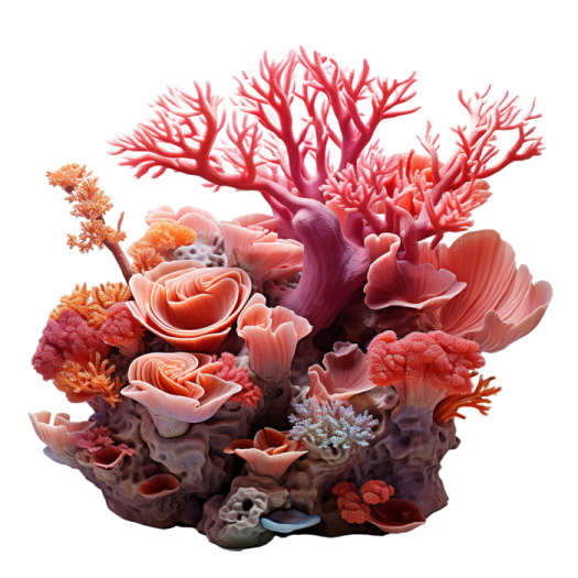 an arrangement of corals and coral reefs