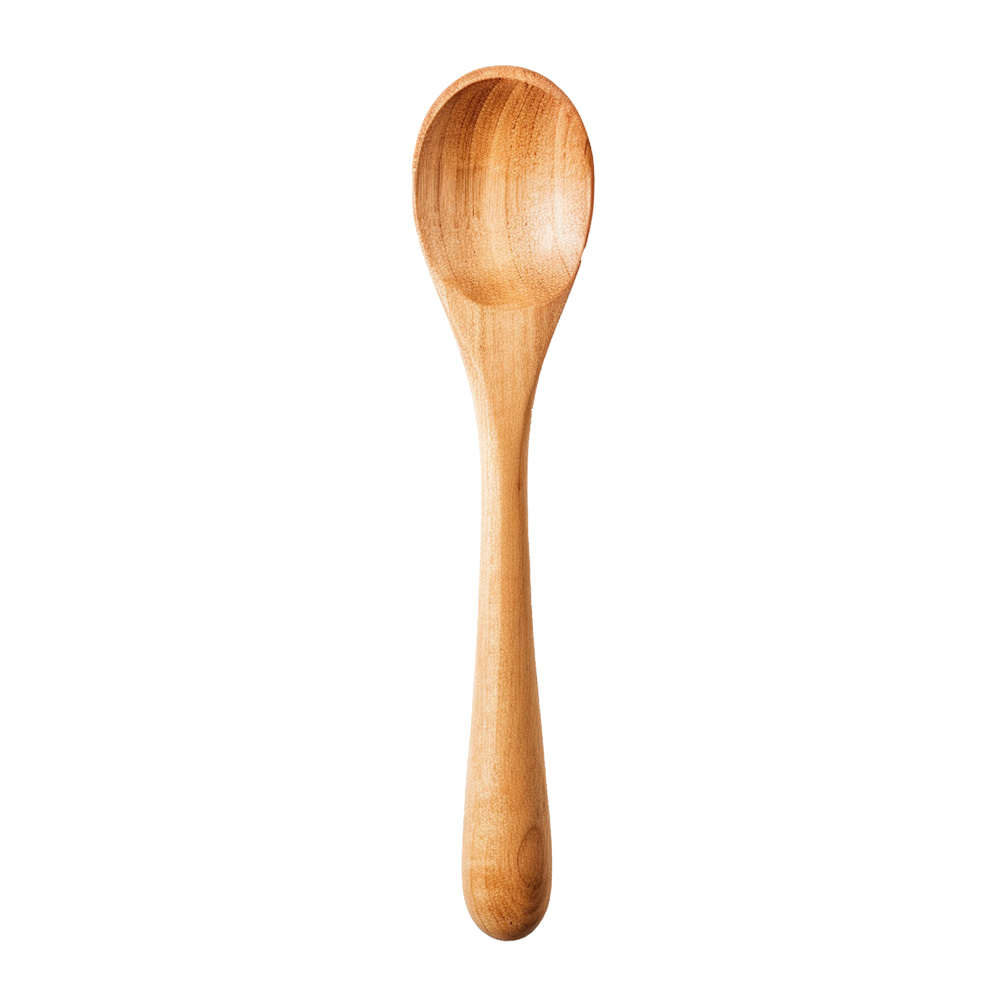 a wooden spoon on a white background