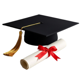 a graduation cap and diploma